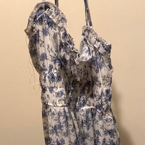 Francesca's Collections Blue and White Floral Sundress